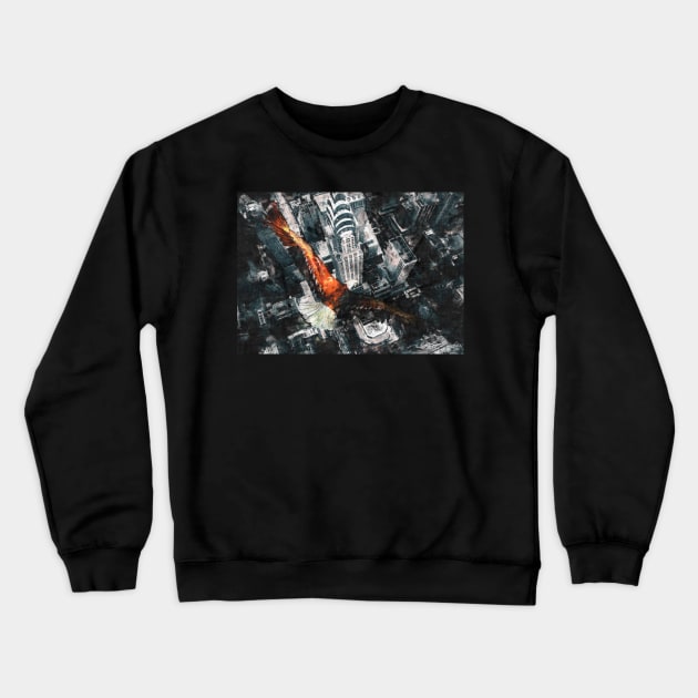 Eagle over New York sketch Crewneck Sweatshirt by Voodoo Production